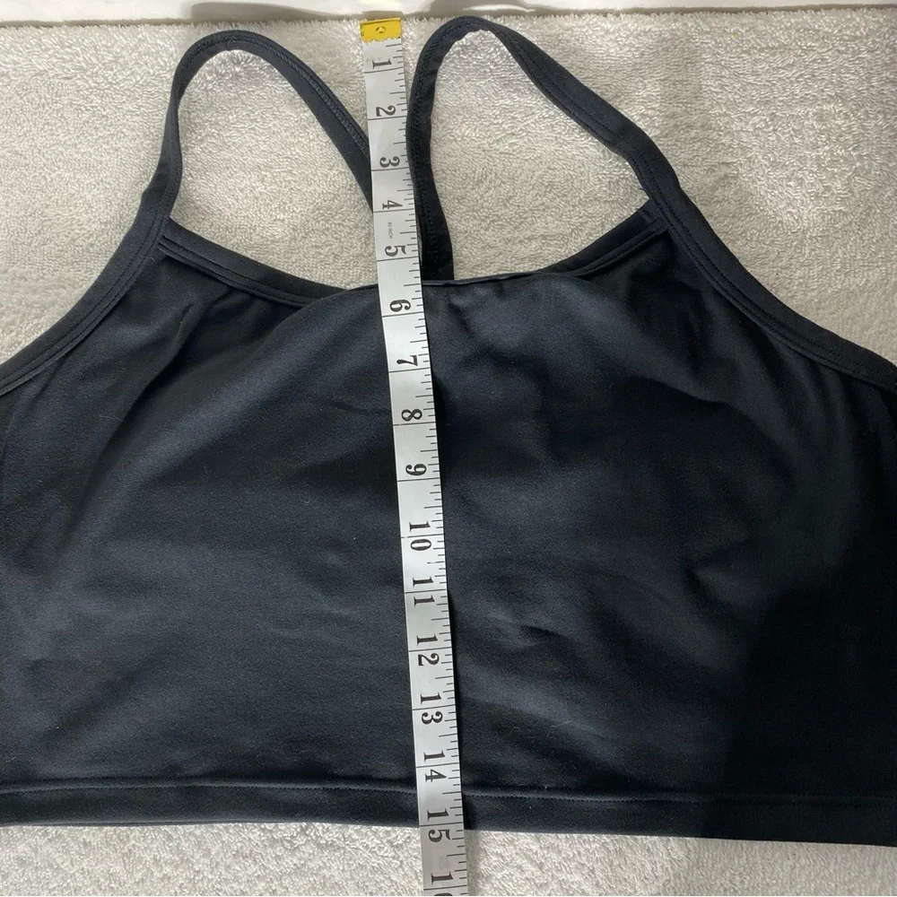 Aerie Offline Black Recharge Minimal Control Sports Bra Cropped Tank Bra XL - Picture 12 of 13